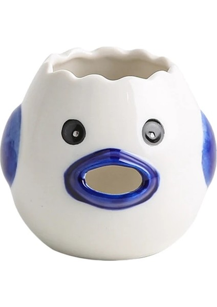 Mavi Yaratıcı Yumurta Beyaz Protein Skimmer Kolay Ayırma Seramik Ev Ayırıcı Kolay Temiz Içi Boş Oyma Tasarım Ev Aletleri (Yurt Dışından)