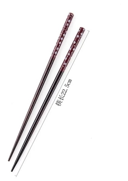 2 Çift Kırmızı 1 Çift Ahşap Yemek Çubukları Çin Yemek Çubukları Yemek Için Japon Tarzı Sakura Suşi Yemek Çubukları Yeniden Kullanılabilir Yemek Çubukları Mutfak Sofra Takımı (Yurt Dışından)