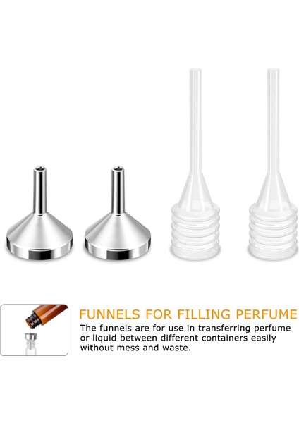 Gümüş 10 Parfüm Dolum Hunisi Metal Küçük Huni Şişeleri Doldurmak Için Pipet/kozmetik/esansiyel Yağları Aktarmak Için Huni// (Yurt Dışından)