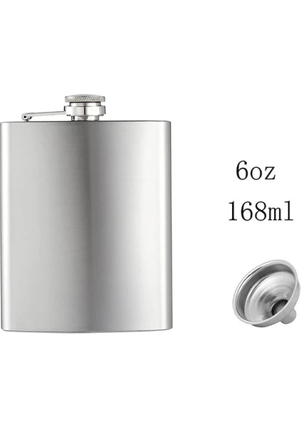 6 Oz Paslanmaz Çelik Cep Şişesi Hediye Seti Huni Cep ile Alkol Viski Cep Şişesi Vidalı Kapak Likör Açık Aksesuarları 1-10 Oz (Yurt Dışından) fiyatları