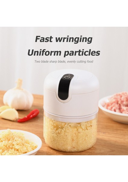 Beyaz 37W 100ML Elektrikli Mini Sarımsak Kıyıcı Bıçak USB Kıyma Makinesi Sarımsak Ezici Makinesi Zencefil Sebze Kırıcı Mutfak Aksesuarları (Yurt Dışından) modelleri