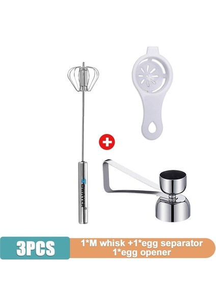 Set 5 Yarı Otomatik Yumurta Çırpıcı 304 Paslanmaz Çelik Yumurta Çırpma Manuel El Mikser Kendiliğinden Dönen Yumurta Karıştırıcı Mutfak Aksesuarları Yumurta Araçları (Yurt Dışından)