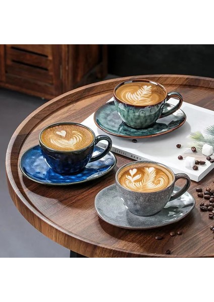 Stil 1 250ML Avrupa Küçük Lüks Çekme Çiçek Kahve Fincanı Tabakları Takım Elbise Cam Muhtasar Ev Seramik Kahve Kupa Siyah Çay Çay Fincanı (Yurt Dışından) indirimleri