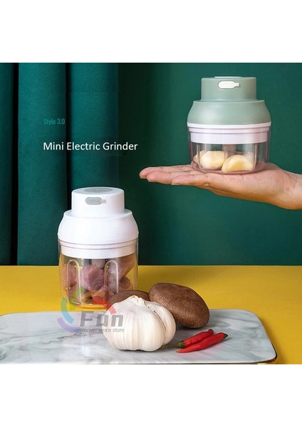 250 ml Yeşil Kablosuz Elektrikli Kıyma Makinesi Sarımsak Kıyma Mini Sarımsak Kıyıcı Mutfak Ev Sebze Dilimleme Mutfak Robotu Makinesi (Yurt Dışından) fırsatları