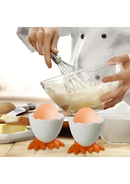 Sarı Sevimli Yumurtalık Tutucu Yumurta Açacağı Ayırıcı Haşlanmış Standı Tavuk Ayağı Yumurta Tepsisi Eğlenceli Çatal Bıçak Takımı Mutfak Gereçleri Alet Ev Dekor Için (Yurt Dışından)