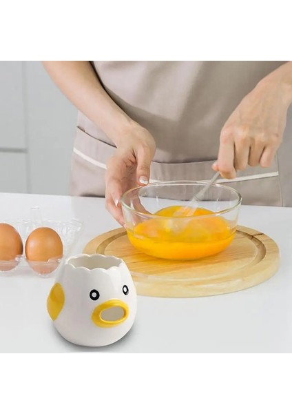 Sarı Yaratıcı Karikatür Tavuk Yumurta Sarısı Beyaz Ayırıcı Seramik Seramik Karikatür Civciv Yumurta Ayırıcı Yemek Pişirme Mutfak Gadget (Yurt Dışından) modelleri