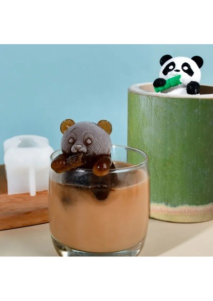C Bambu Panda Silikon Buz Kalıp Şeftali Kedi Hugs Buz Küpü Kalıp Peynir Sopa Kalıp Popsicles Buz Yapımcısı Kalıp Ev Dondurma Aracı (Yurt Dışından) fırsatları