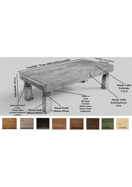 Doi Ahşap Ayak Masif Ahşap Sehpa fiyatları