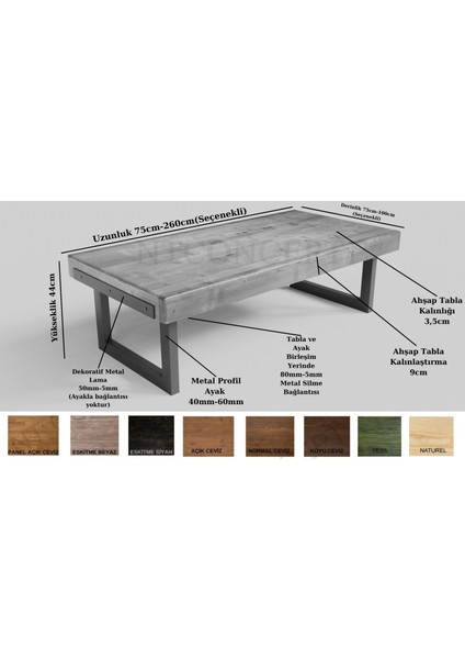Doi Kare Ayak Masif Ahşap Sehpa fiyatları