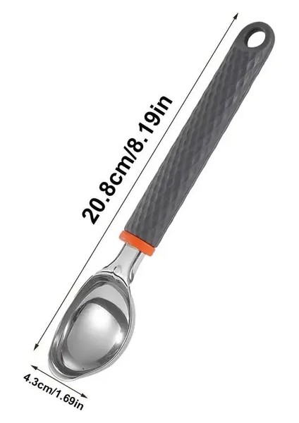 Bir Dondurma Kaşık Paslanmaz Çelik Dondurma Kazıcı Metal Dondurma Kaşığı Buz Topu Makinesi Kurabiye Kaşık Dondurma Kaşığı Aracı