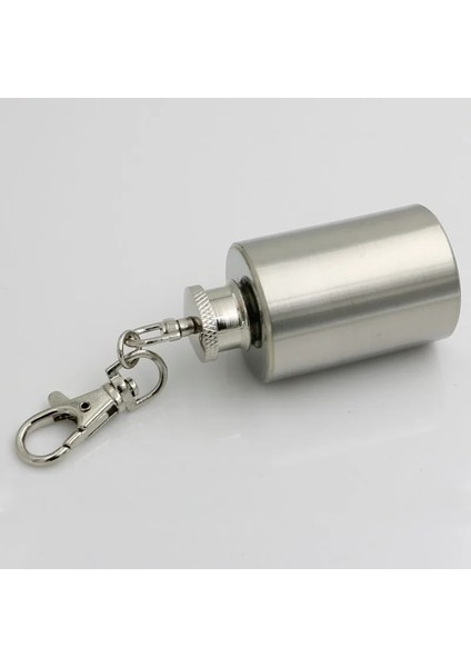 Flagon 1 Oz Paslanmaz Çelik Mini Cep Şişesi Anahtarlık ile Vidalı Kapak Taşınabilir Alkol Şişesi Likör Viski Şişesi Açık Seyahat Hediyeler (Yurt Dışından) fırsatları