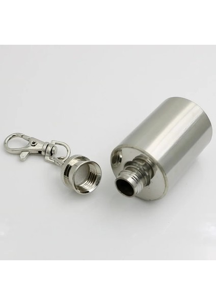 Flagon 1 Oz Paslanmaz Çelik Mini Cep Şişesi Anahtarlık ile Vidalı Kapak Taşınabilir Alkol Şişesi Likör Viski Şişesi Açık Seyahat Hediyeler (Yurt Dışından) indirimleri
