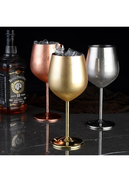 Stil 5 Tiaking 500ML Büyük Kapasiteli 304 Paslanmaz Çelik Altın Kadeh Kırmızı Şarap Bardakları Metal Düşmeyi Önleyici Kırılmaz Şampanya Kadehi (Yurt Dışından) indirimleri