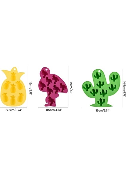 Flamingo Kaktüs Ananas Flamingolar Buz Küpü Tepsi Silikon Kalıp Yaz Parti Serin Kek Çikolata Fondan Kalıp Buz Küpü Makinesi W3JE (Yurt Dışından) indirimleri
