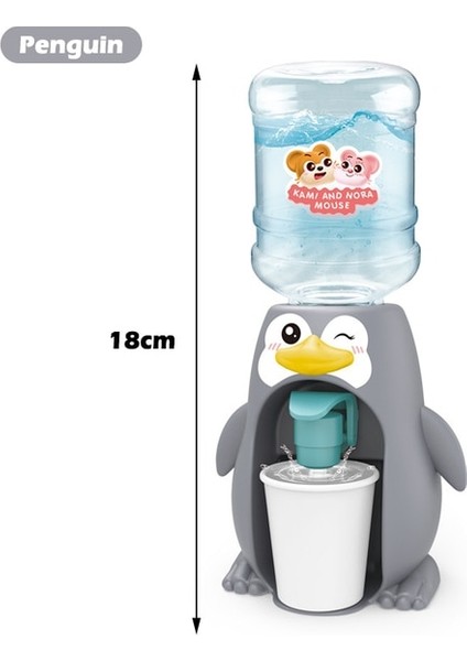 Penguen Çocuk Mini Su Sebili Basın Su Sebili Çok Renkli Karikatür Çocuk Cosplsy Prop Housetoy Hediye Açık Su Şişesi (Yurt Dışından)