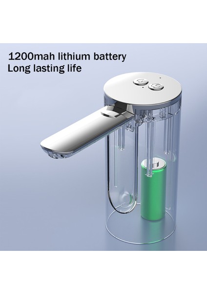 1200 Mah Siyah Mini Namlulu Su Elektrikli Pompa USB Şarj Içme Suyu Şişesi Pompası Dağıtıcı Dokunmatik Operasyon Ev Kamp Için Çok Amaçlı (Yurt Dışından) modelleri