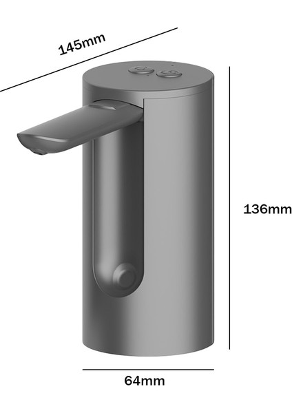 1200 Mah Siyah Mini Namlulu Su Elektrikli Pompa USB Şarj Içme Suyu Şişesi Pompası Dağıtıcı Dokunmatik Operasyon Ev Kamp Için Çok Amaçlı (Yurt Dışından) indirimleri
