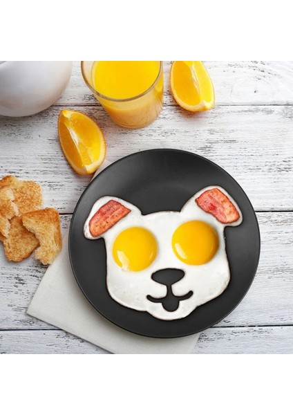 Beyaz Mutfak Omlet Mutfak Eşyaları Yumurta Kalıp Pişirme Aksesuarları Silikon Gözleme Kalıp Silikon Kedi Köpek Kafa Omlet Araçları (Yurt Dışından) modelleri