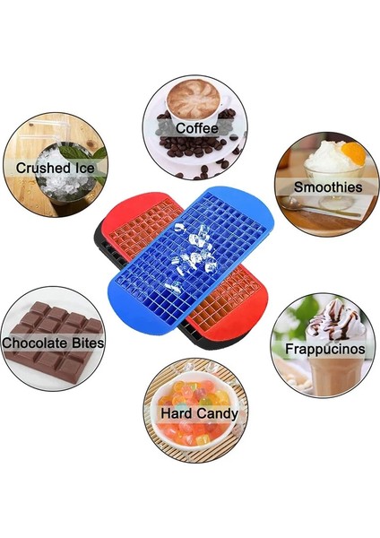 Siyah Buz Küpü Tepsi 160 Izgaralar Buz Şekeri Kek Puding Çikolata Kalıpları Için Buz Küpü Makinesi Kolay Serbest Bırakılan Kare Şekli Buz Küpü Tepsileri Kalıp (Yurt Dışından) indirimleri