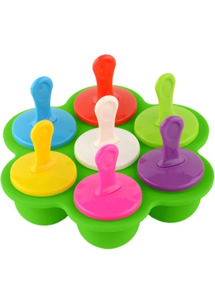 Yeşil Dondurma Buz Pops Kalıp Gıda Sınıfı Silikon Popsicle Kalıp Buz Yapıcı Bebek Dıy Gıda Takviyesi Araçları Meyve Sarsıntı Aksesuarları (Yurt Dışından)