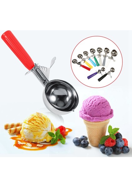 Mavi 5.7 cm Dondurma Kaşığı Paslanmaz Çelik Bahar Kolu Patates Püresi Karpuz Topu Makinesi Meyve Kaşık Kazıcı Pratik Mutfak Aletleri (Yurt Dışından) fiyatları