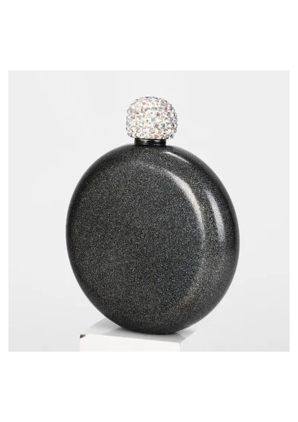 Siyah 140ML Cep Şişesi Paslanmaz Çelik Monogram Rhinestone Kişiselleştirilmiş Düğün Parti Hediye Nedime Favor Kazınmış Şişesi Bachelorett (Yurt Dışından)