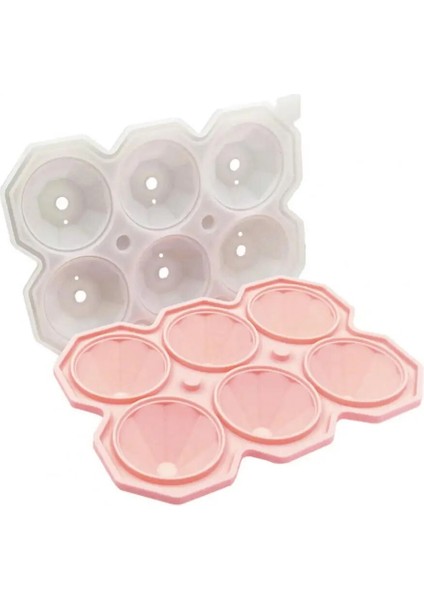 Pembe Buz Topu Makinesi Hafif Buz Küpü Kalıp 4 Renk Dondurucu Güvenli Dayanıklı Taş Şekilli Buz Küpü Tepsisi (Yurt Dışından) fırsatları