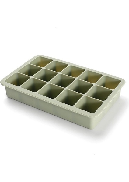 15 Izgara Yeşil Kapaklı Silikon Buz Küpü Kalıbı 3 Renkli Büyük Izgara Buz Küpü Makinesi Kapaklı Esnek Silikon Buz Küpü Tepsisi Mutfak Aletleri ve Aksesuarları (Yurt Dışından)