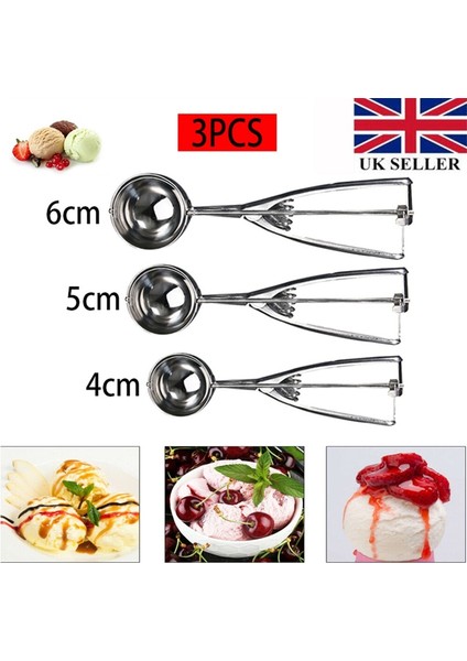 6 cm 3 Adet Paslanmaz Çelik Dondurma Kaşığı 4/5/6 cm Bahar Kolu Kurabiye Kepçesi Ev Püre Meyve Aracı Mutfak Dekorasyon Mutfağı Gadget (Yurt Dışından) fiyatları