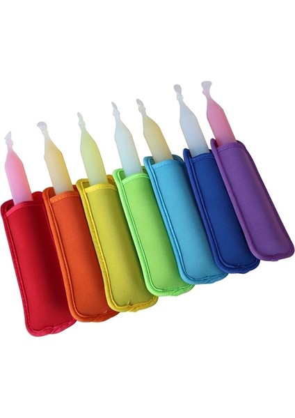 Karışık Renk 25 Adet 25/50/100 Adet Neopren Popsicle Tutucular Çanta Pop Buz Kollu Dondurucu Pop Tutucular Renkli Yüksek Kalite (Yurt Dışından)