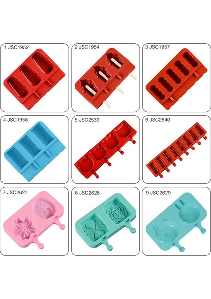 Stil 2 Gıda Sınıfı Silikon Dondurma Kalıp Popsicle Kalıpları Dıy Ev Yapımı Tatlı Dondurucu Meyve Suyu Buz Küpü Makinesi Kalıp Mutfak Aletleri (Yurt Dışından) indirimleri