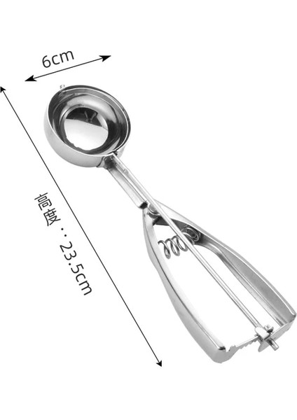 6cm Dondurma Kaşığı 4/5/6cm Paslanmaz Çelik Tetikli Kurabiye Kaşığı Kaşık Dondurulmuş Pişirme Araçları Dondurma Dekorasyon Aracı (Yurt Dışından)