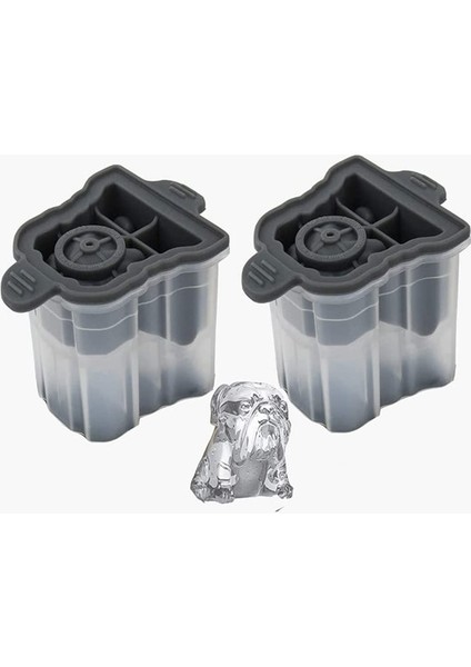 2 Adet 1 Adet Buz Küpü Makinesi Bulldog Vorm Thuis Vormen Grote Kubus Bar Silikon Kalıp Küre Parti Içecek Geesten Viski Stapelbaar Vriezer (Yurt Dışından) fırsatları