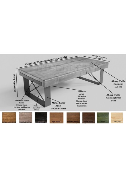 Doi Lama x Ayak Masif Ahşap Sehpa fiyatları