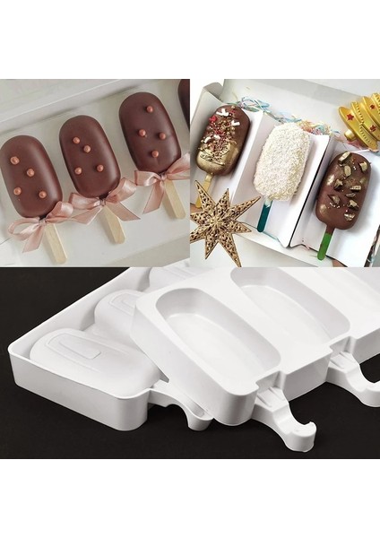JSC3073 Klasik Dondurma Kalıp Silikon Popsicle Kalıpları Dıy Ev Yapımı Dondurucu Meyve Çikolata Buz Lolly Tepsi Pop Kalıp Sopa ile Bpa Ücretsiz (Yurt Dışından)