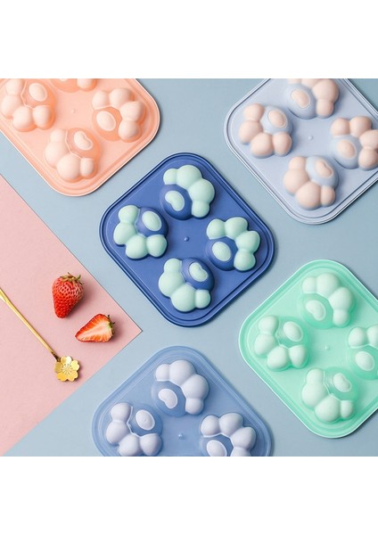 Mavi Silikon Sevimli Kedi Paw Dondurma Kalıp Dıy Kalıp Buz Küpü Tepsi Makinesi Çikolata Tatlı Aksesuarları Buz Kalıbı (Yurt Dışından) fiyatları