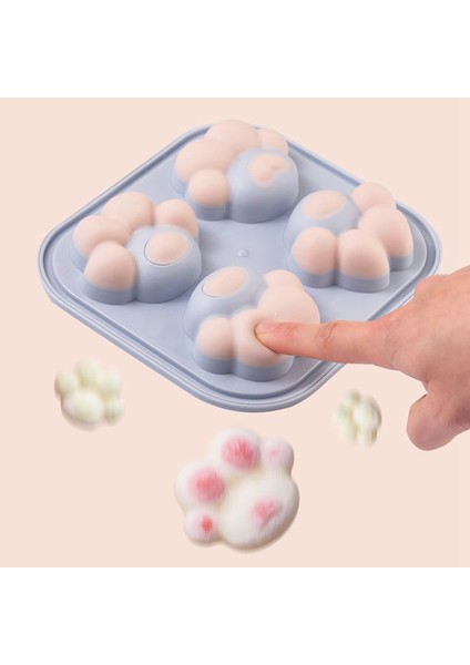 Mavi Silikon Sevimli Kedi Paw Dondurma Kalıp Dıy Kalıp Buz Küpü Tepsi Makinesi Çikolata Tatlı Aksesuarları Buz Kalıbı (Yurt Dışından) fırsatları