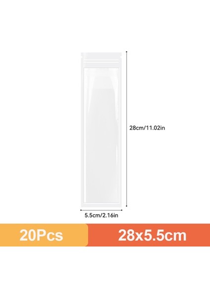 20 ADET-28X5.5 cm 20/100 Adet Tek Kullanımlık Buz Popsicle Kalıp Çanta Bpa Ücretsiz Dondurucu Tüp Zip Seals ile Yoğurt Dondurma Çubukları Meyve Smoothies Çanta (Yurt Dışından)