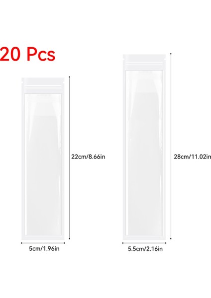 20 ADET-28X5.5 cm 20/100 Adet Tek Kullanımlık Buz Popsicle Kalıp Çanta Bpa Ücretsiz Dondurucu Tüp Zip Seals ile Yoğurt Dondurma Çubukları Meyve Smoothies Çanta (Yurt Dışından)