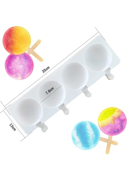 F-No Sticks Ev Yapımı Gıda Sınıfı Silikon Dondurma Kalıbı Popsicle Kalıp Dondurucu Dondurma Çubuğu Kalıp (Yurt Dışından)