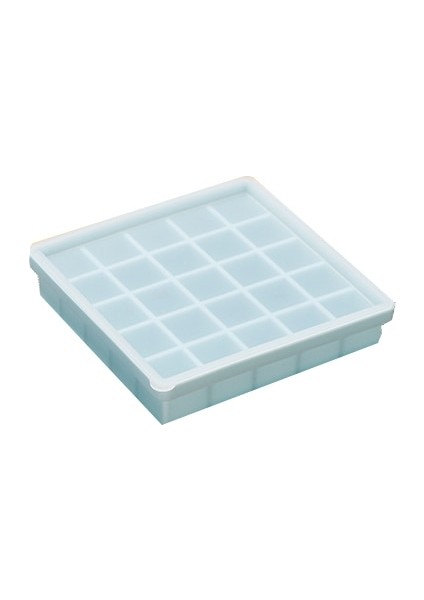 25 Kavite 2.8 cm Silikon Buz Küpü Tepsisi Kapaklı Viski Buz Bloğu Kalıp Büyük Kare Şekli Buz Küpü Makinesi Çerçeve Bpa Ücretsiz Yaz Gadget (Yurt Dışından)