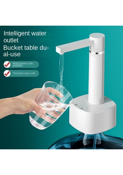 Siyah Ev Taşınabilir Masaüstü Elektrikli Su Sebili Şişe Namlulu Galon Pompa USB Şarj Otomatik Içme Suyu Makinesi Su Isıtıcısı (Yurt Dışından) modelleri