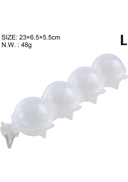 Büyük 1 Adet Yeni 4 Kavite Ev Yapımı Yuvarlak Top Buz Kalıbı Dıy Dondurma Yapma Makinesi Plastik Buz Kalıbı Viski Buz Kalıbı Bar Aracı Mutfak Aksesuarları (Yurt Dışından)