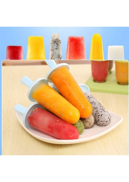 D-Blue Dondurma Popsicle Kalıp Dıy Dondurma Makinesi Ev Yapımı Buz Kutusu Yeniden Kullanılabilir Plastik Buz Pops Kalıp Buz Küpü Tepsi Mutfak Aletleri (Yurt Dışından)