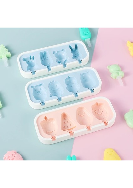Stil 4 Sağlıklı Karikatür Silikon Dondurma Kalıp Kolay Popsicle Kalıp Yeniden Kullanılabilir Dondurma Bar Pop Kalıpları Dıy Yapımı Için Yaz Sık Kullanılanlar Aracı (Yurt Dışından) indirimleri