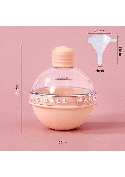 1 Adetpembe Huni ile Silikon Buz Topu Makinesi Buz Hokeyi Yapımcısı Kalıp Yuvarlak Yeniden Kullanılabilir Buz Küpü Topu Kalıp Viski Kokteyl Buz Yapımcısı Dıy Dondurma Yapımcısı (Yurt Dışından)