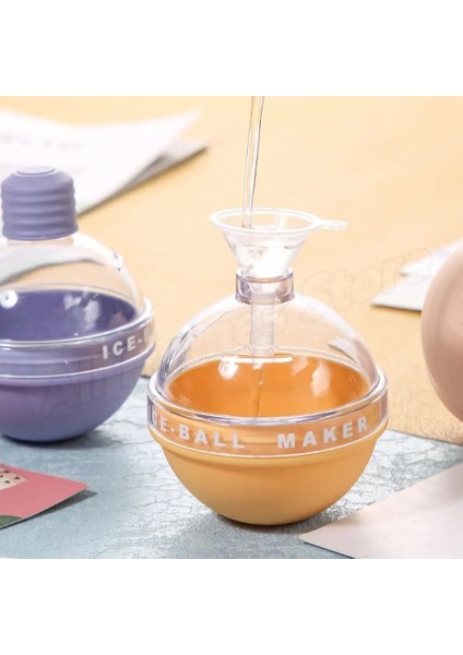 1 Adetpembe Huni ile Silikon Buz Topu Makinesi Buz Hokeyi Yapımcısı Kalıp Yuvarlak Yeniden Kullanılabilir Buz Küpü Topu Kalıp Viski Kokteyl Buz Yapımcısı Dıy Dondurma Yapımcısı (Yurt Dışından) fırsatları