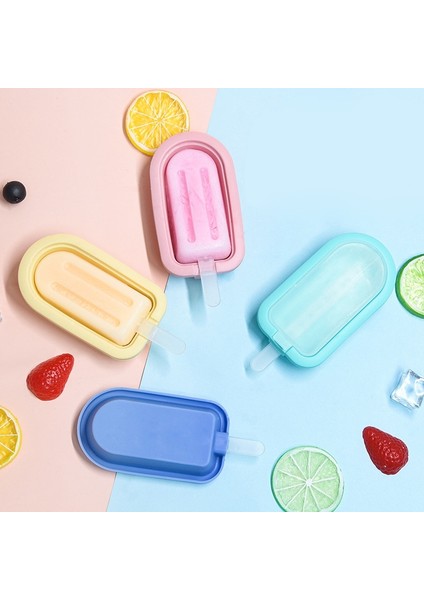 02 Yaz Dıy Silikon Dondurma Makineleri Kalıp Pp Kapak ve Çıkartmalar ile Mutfak Aksesuarları Güzel Kalp Dondurma Kalıp (Yurt Dışından) fırsatları