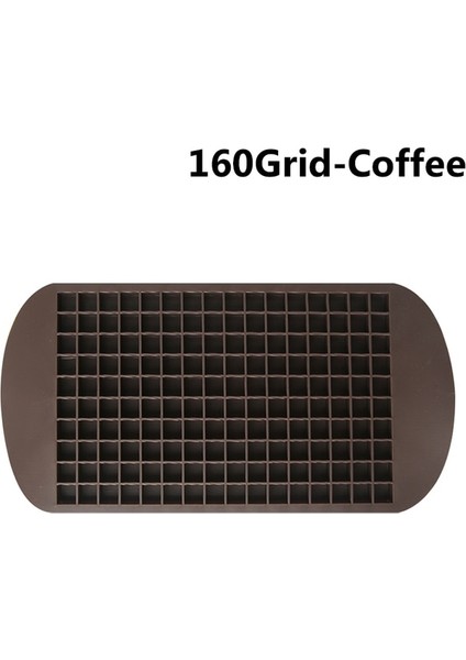 160 Izgara-Kahve 2 Adet 160 Izgara Mini Silikon Buz Tepsisi Buz Küpleri Katlanabilir Buz Kalıbı Buz Kırıcı Buz Izgara Tepsisi Küçük Kare Kalıp Buz Yapıcı Silikon Kalıp (Yurt Dışından)