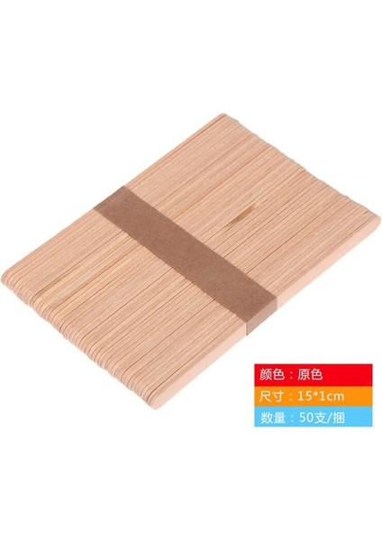 15X1 cm 50 Adet/grup Ahşap El Sanatları Dondurma Çubukları Pop Dondurma Çubukları Doğal Ahşap Kek Araçları Dıy Çocuk Işi Sanat El Sanatları Oyuncaklar Buz Kalıbı (Yurt Dışından)